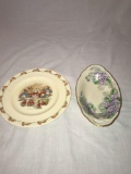 Qty of 2 vintage decorative serving pieces