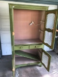 Vintage painted armoire cabinet