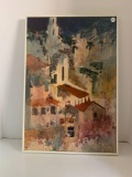 Original Beth Eidelberg watercolor on paper San Antonio