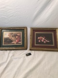 Qty of 2 pieces of framed wall art