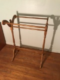 Vintage wood clothes rack