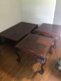 Wood end and coffee table set