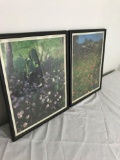 Qty of 2 lithographs in frames