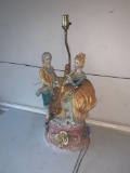 Hand-painted vintage table lamp