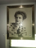 Vintage photograph of woman in Art Deco frame