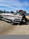 1998 Larson DC-184 Center Console Fishing Boat with 2008 McClain S/A Trailer