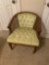 Upholstered wicker side chair