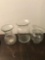 Quantity of three glass vases