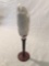 Etched glass and onyx champagne flute