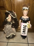 Pair of porcelain dolls