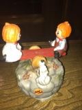 Raggedy Ann and Andy hand painted music box