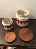 Two kitchen storage containers with lids