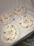 Set of 4 Ironstone dinner plates