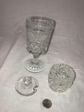 Crystal drinking glasses with lid
