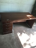 Vintage wood secretary desk