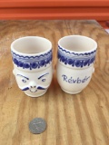 Handprinted ceramic drinkware