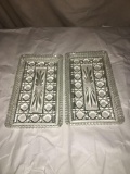Pair of crystal serving pieces