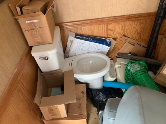 Unused home toilet and tank