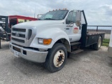 2006 Ford F750 Flatbed Truck This lot only subject to seller confirmation