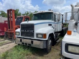 2001 Mack CH613 T/A Cab & Chassis w/ Laydown Machine Bed
