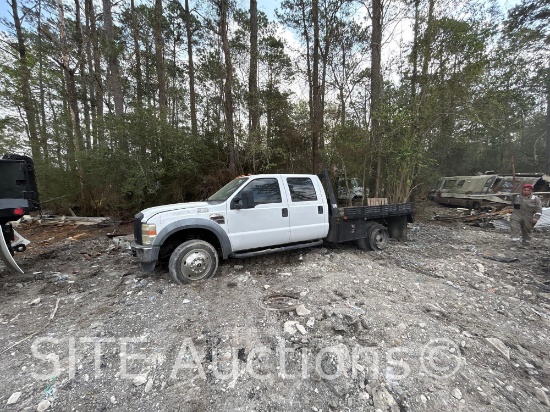 2008 Ford F450 SD Crew Cab Flatbed Truck