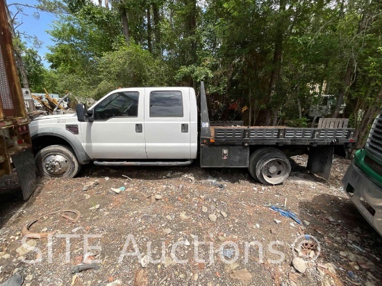 2008 Ford F450 SD Crew Cab Flatbed Truck