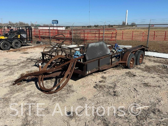 T/A Flatbed Trailer w/ Contents