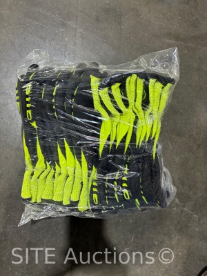 Diamond Discs International High-Visibility Impact Resistant Work Gloves (Bundle of 8 Pairs)