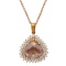 14k Rose Gold 11.89ct Kunzite 2.58ct Diamond Pendant