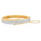 14K Yellow Gold Setting with 4.95ct Diamond Hinged Bangle Bracelet