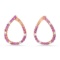 14K Rose Gold with 4.57ct Pink Sapphire and 1.00ct Diamond Earrings