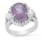 Platinum Setting with 5.15ct Star Sapphire and 0.46ct Diamond Ladies Ring