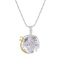 18K Yellow and White Gold Setting with 37.78ct Kunzite and 0.20ct Diamond Pendant