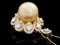 14K Gold South Sea Pearl and Diamond Pendant
