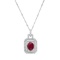 18K White Gold Setting with 1.23ct Ruby and 0.55ct Diamond Ladies Pendant