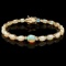 14K Gold 7.30ct Opal 0.56ct Diamond Bracelet