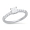 Platinum Setting with 0.61ct Center Diamond and 0.86tcw Diamond Ladies Ring