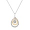 14K White and Yellow Gold Setting with 0.06ct Diamond Pendant