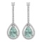 14k White Gold 6.95ct Aquamarine 0.88ct Diamond Earrings