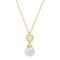 18K Yellow Gold Setting with 9mm Tahitian Pearl and 0.29ct Diamond Pendant