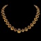 14K Gold 152.71ct Citrine & 4.07ct Diamond Necklace