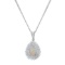 Platinum Setting with 1.46ct Opal and 0.56ct Diamond Pendant