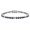 14k White Gold 5.85ct Sapphire 0.87ct Diamond Bracelet