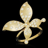 14K Yellow Gold 0.85ct Diamond Butterfly