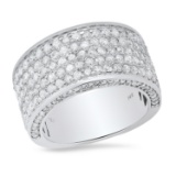 14K White Gold Setting with 2.60ct Diamond Ladies Band