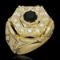 14K Yellow Gold 2.0ct Fancy Diamond and 1.32ct Diamond Ring