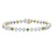 18K Yellow and White Gold Setting with 1.00ct Emerald and 3.36ct Diamond Bracelet