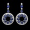 14K Gold 16.08ct Sapphire 3.44ct Diamond Earrings