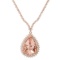 14K Rose Gold with 19.26ct Morganite and 5.42ct Diamond Necklace