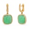 18K Yellow Gold Setting with 9.47ct Jadeite and 0.71ct Diamond Earrings